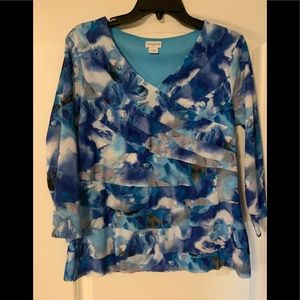 Cute semi fitted top beautiful colors very springy